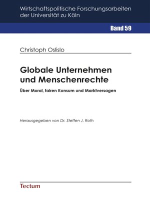 cover image of Globale Unternehmen und Menschenrechte